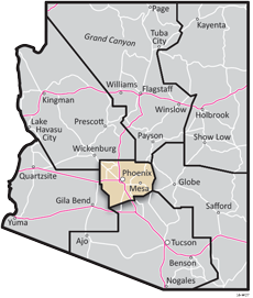 ADOT Districts Map - Central Central District - ADOT Districts Map